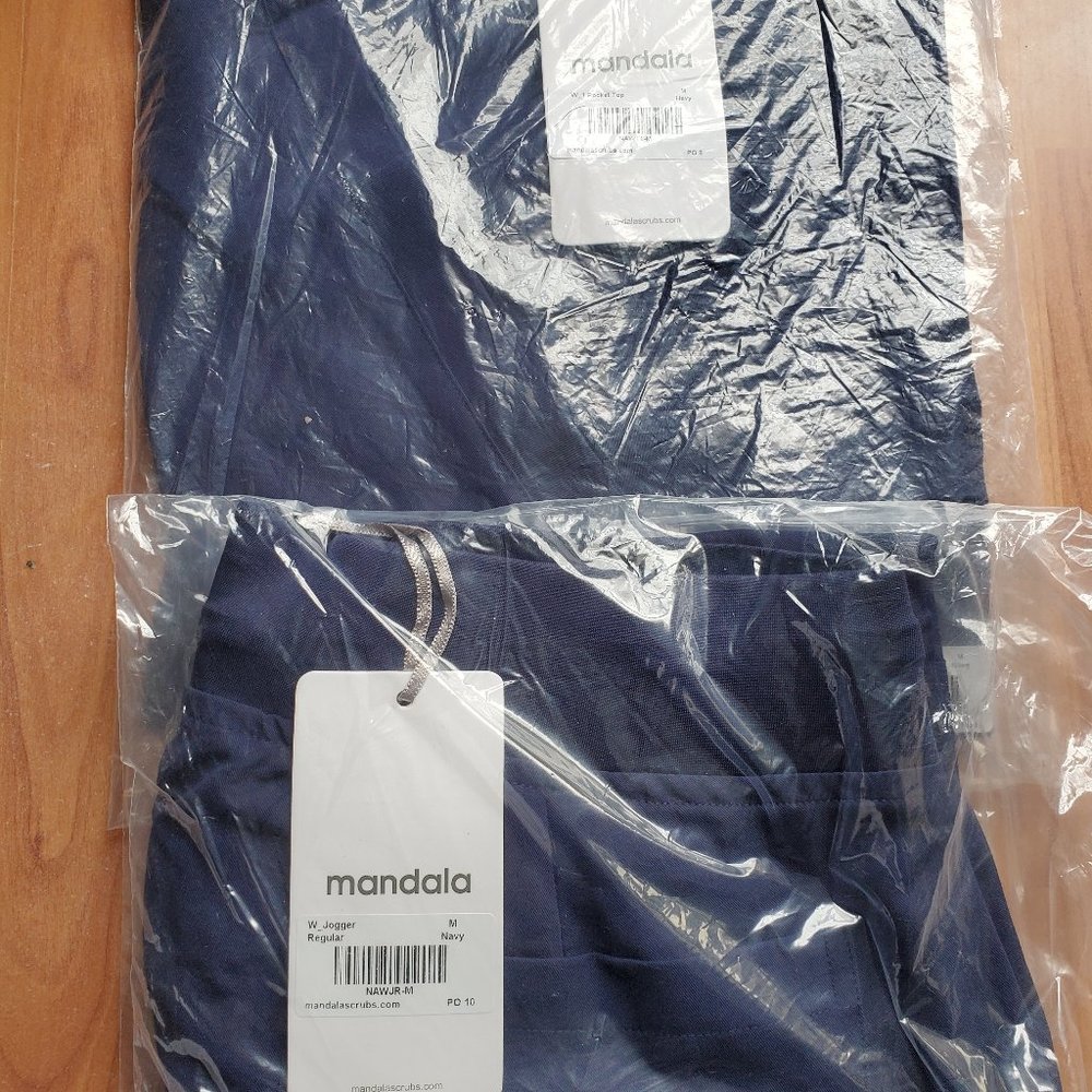 Mandala Navy Scrub Set